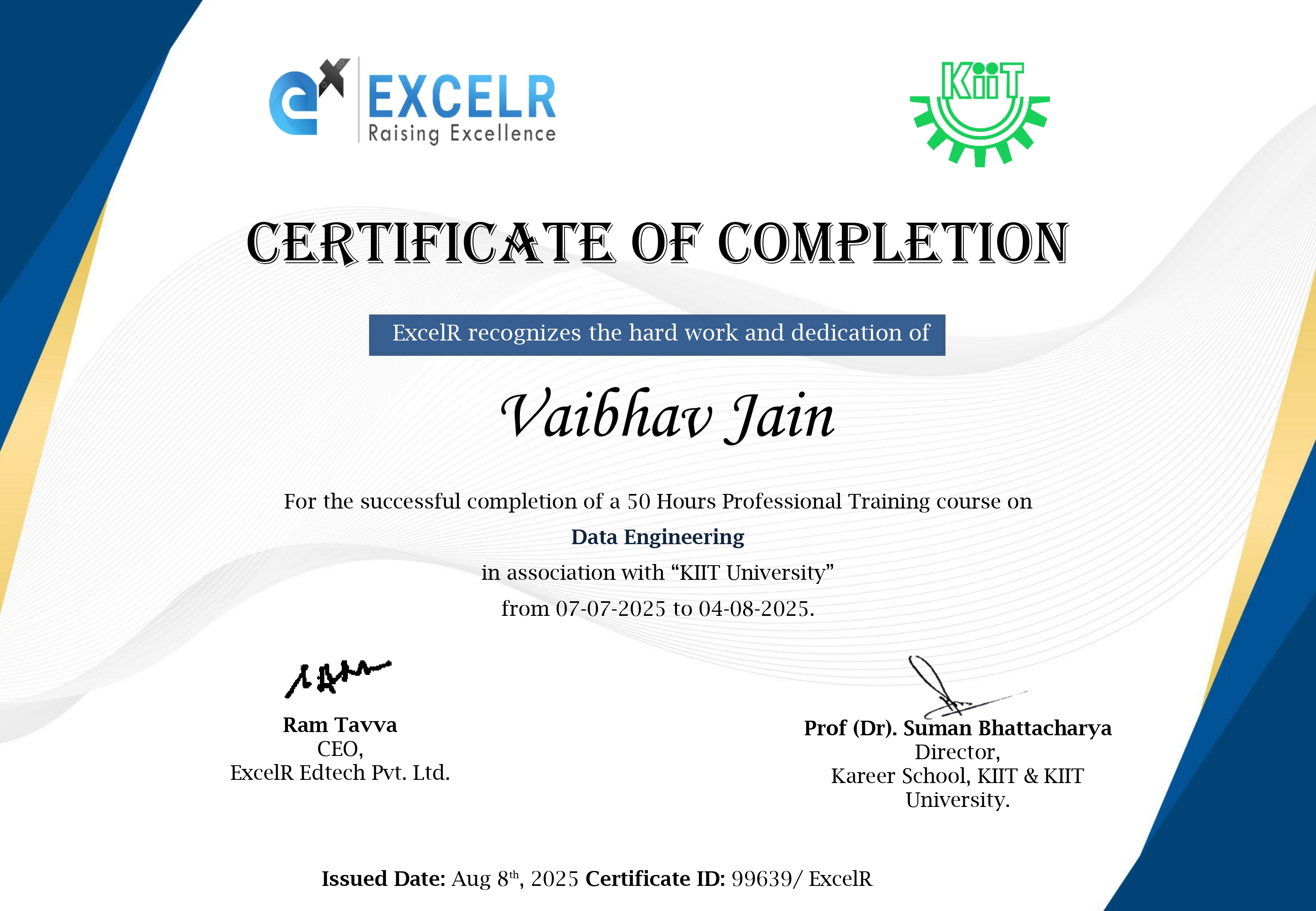 Data Engineering Professional Training